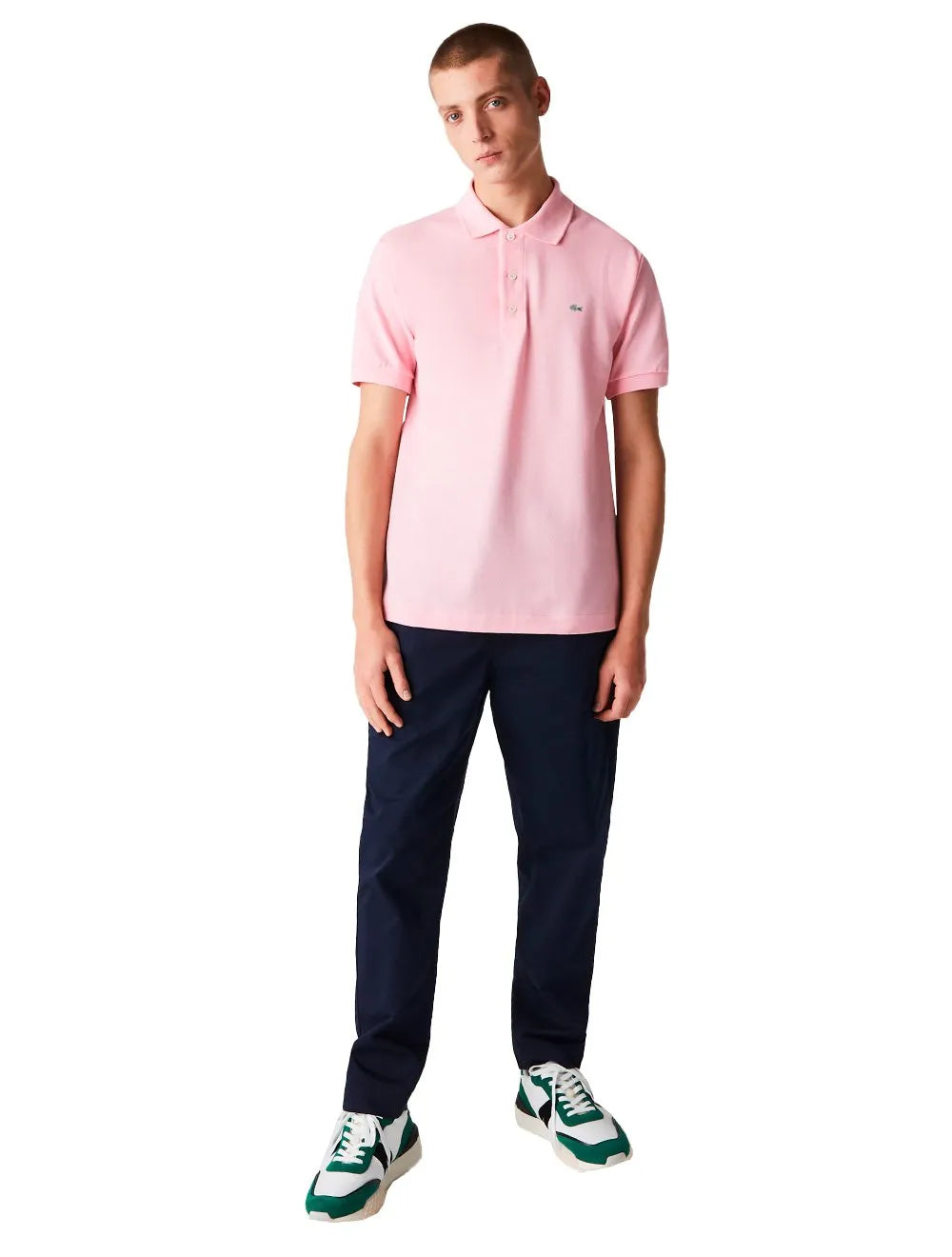 Polo Lacoste Masculina Piquet Slim Fit Stretch Rosa