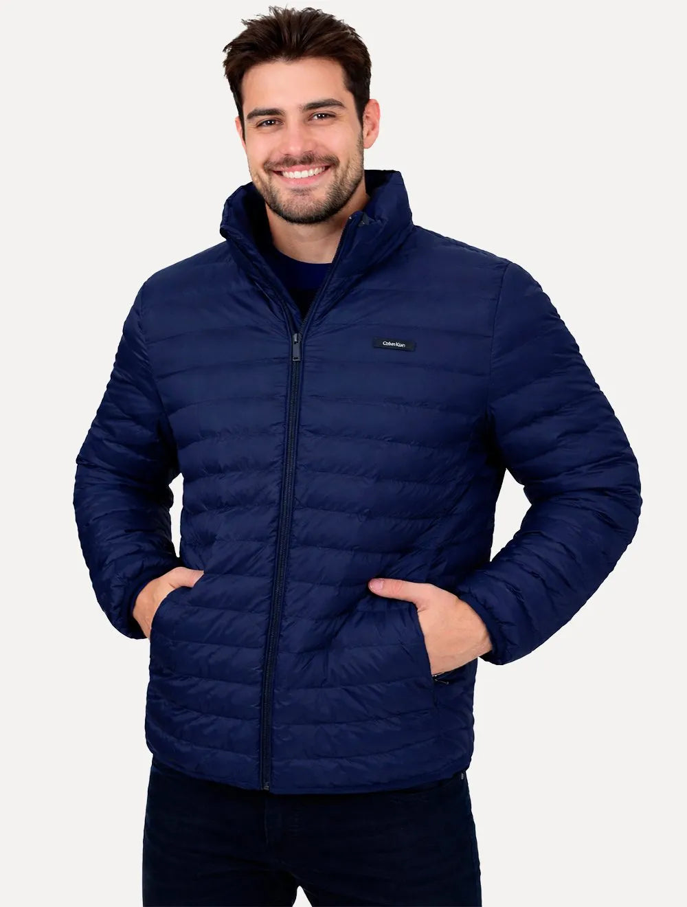 Jaqueta Calvin Klein Masculina Puffer Waterproof Azul Marinho