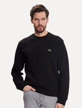 Moletom Lacoste Masculino Crewneck Classic Croco Preto