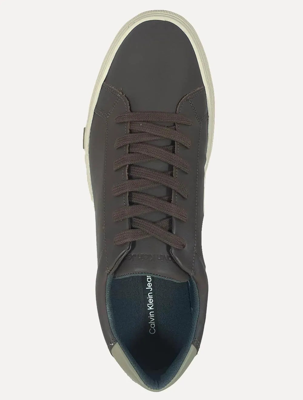 Tênis Calvin Klein Jeans Masculino Couro Project Queima Marrom Café