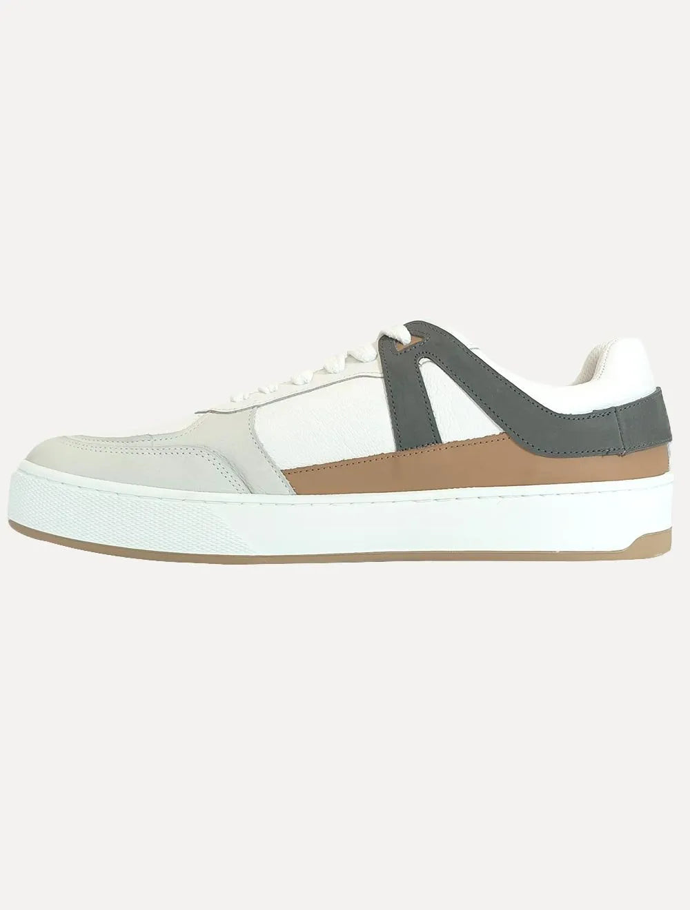 Tênis Calvin Klein Jeans Masculino Baixo Palito Layers Bicolor Branco