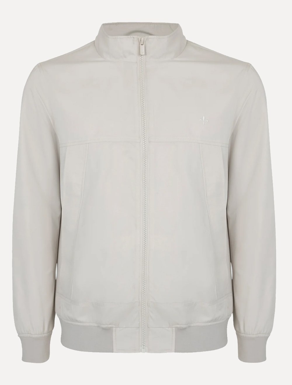 Jaqueta Dudalina Masculina Bomber Texturizada Recortes Cáqui Claro