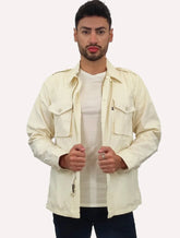 Jaqueta Nautica Masculina Sarja Natural Off-White