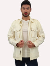 Jaqueta Nautica Masculina Sarja Natural Off-White