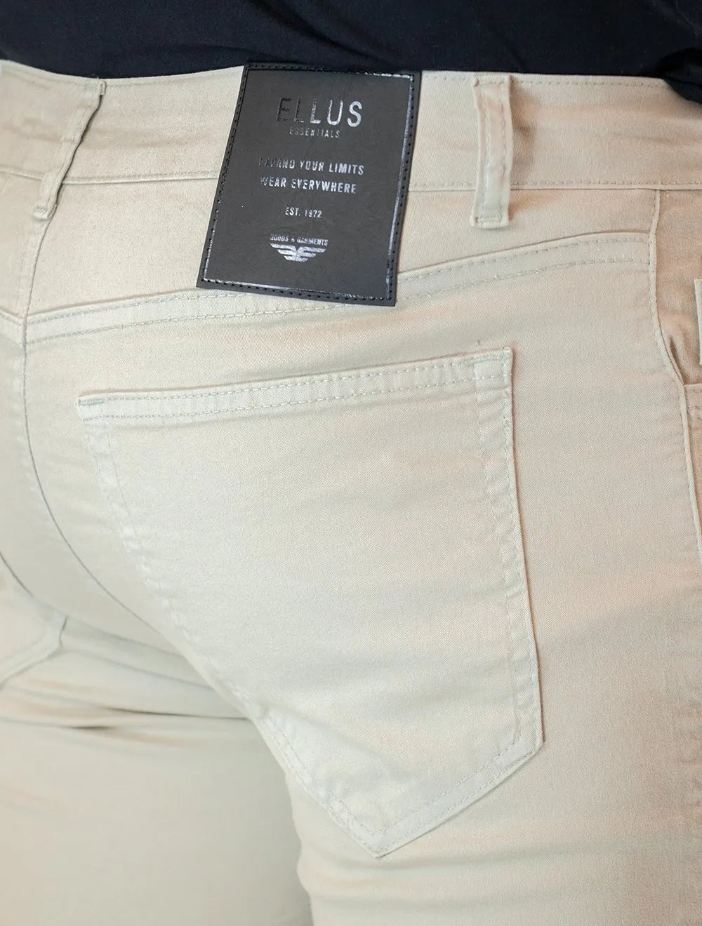 Calça Ellus Sarja Color Twill Slim Cinza Claro