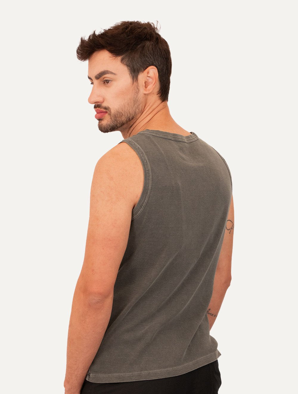 Regata Ellus Masculina Slim Rib Washed Crafted Stone Chumbo