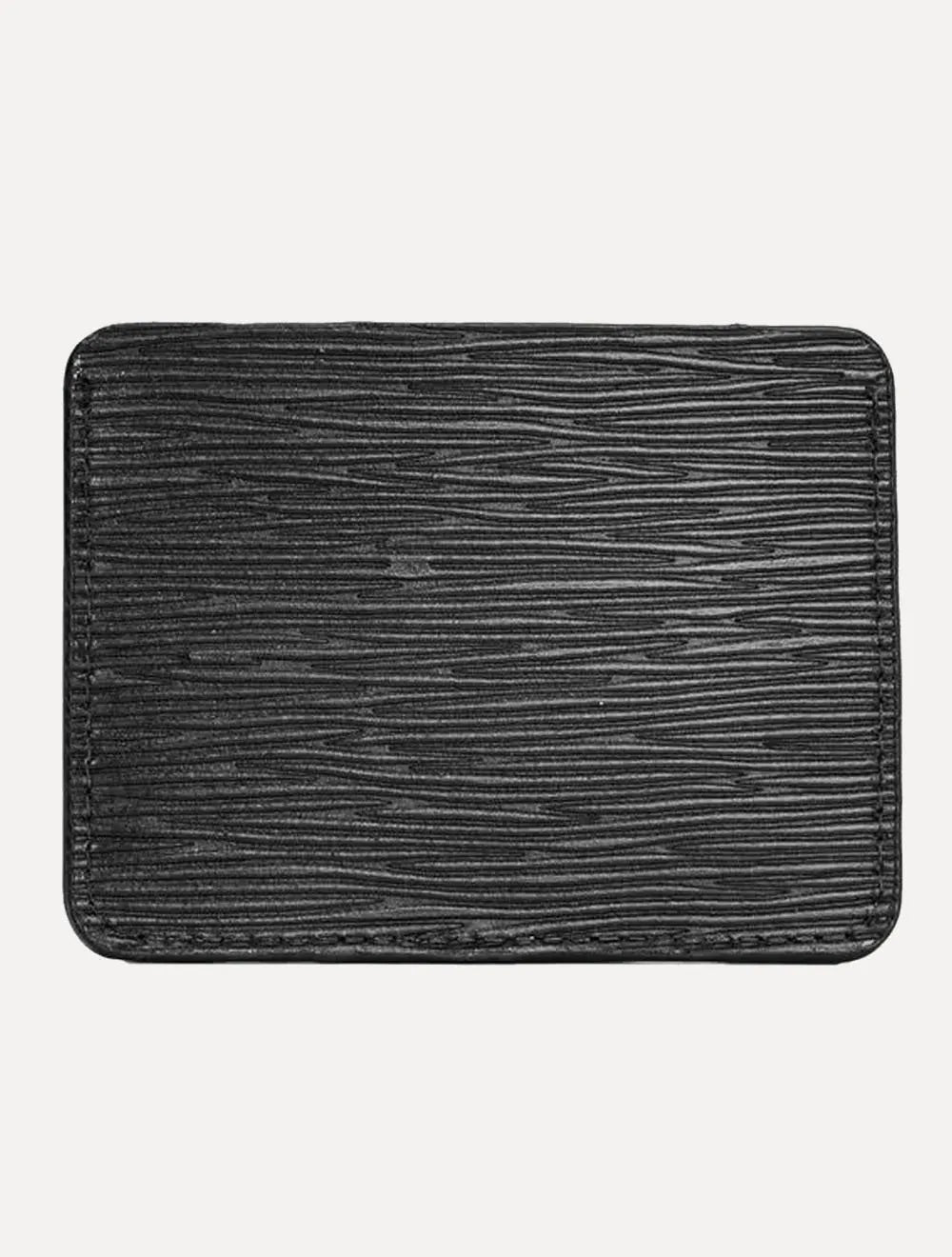 Carteira Aramis Masculina Porta-Cartão Couro Soft Textura Preta