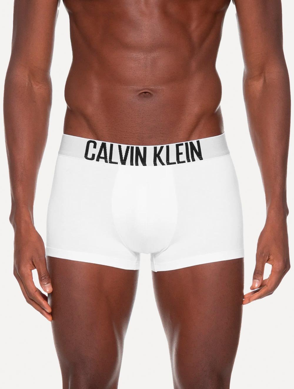 Cueca Calvin Klein Trunk Recycled Intense Power Branca Preta Mescla Pack 3UN