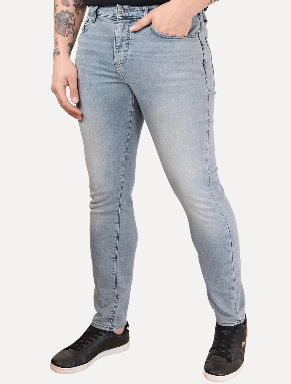 Calça Jeans Armani Exchange Masculina J14 Slim Fit Azul Claro