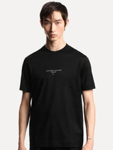 Camiseta Empório Armani Masculina Jersey Logo Chest Preta