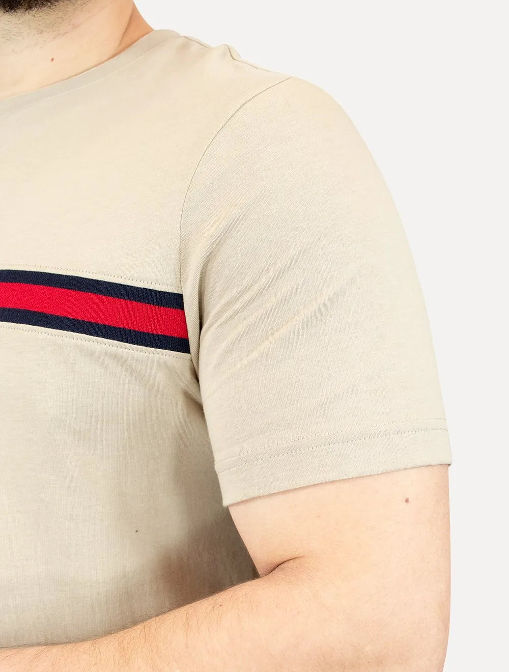 Camiseta Tommy Hilfiger Masculina Chest Insert Logo Cáqui Claro