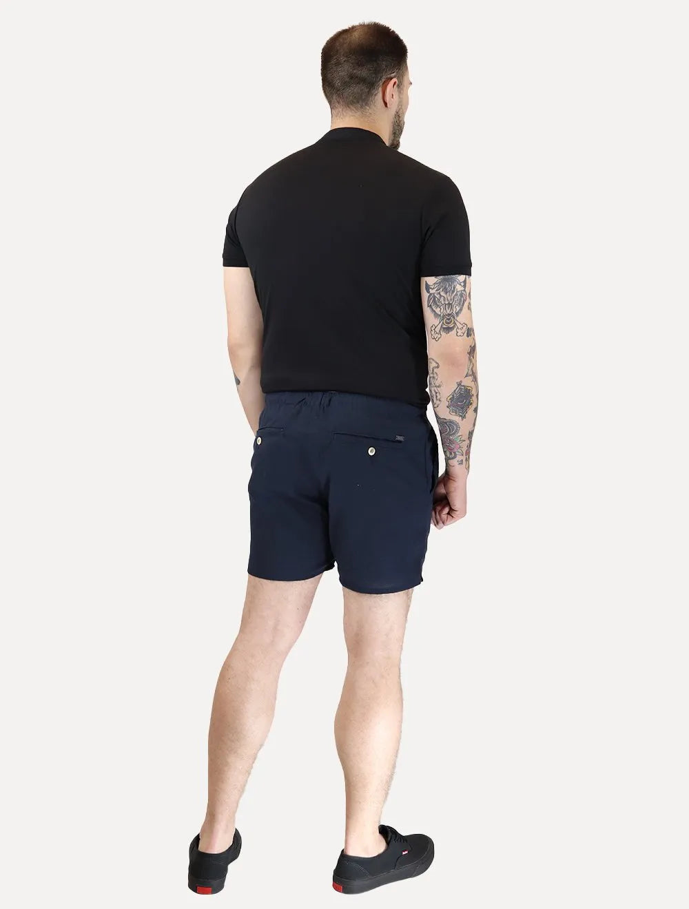 Short Foxton Masculino Linho Pier Casual Azul Marinho