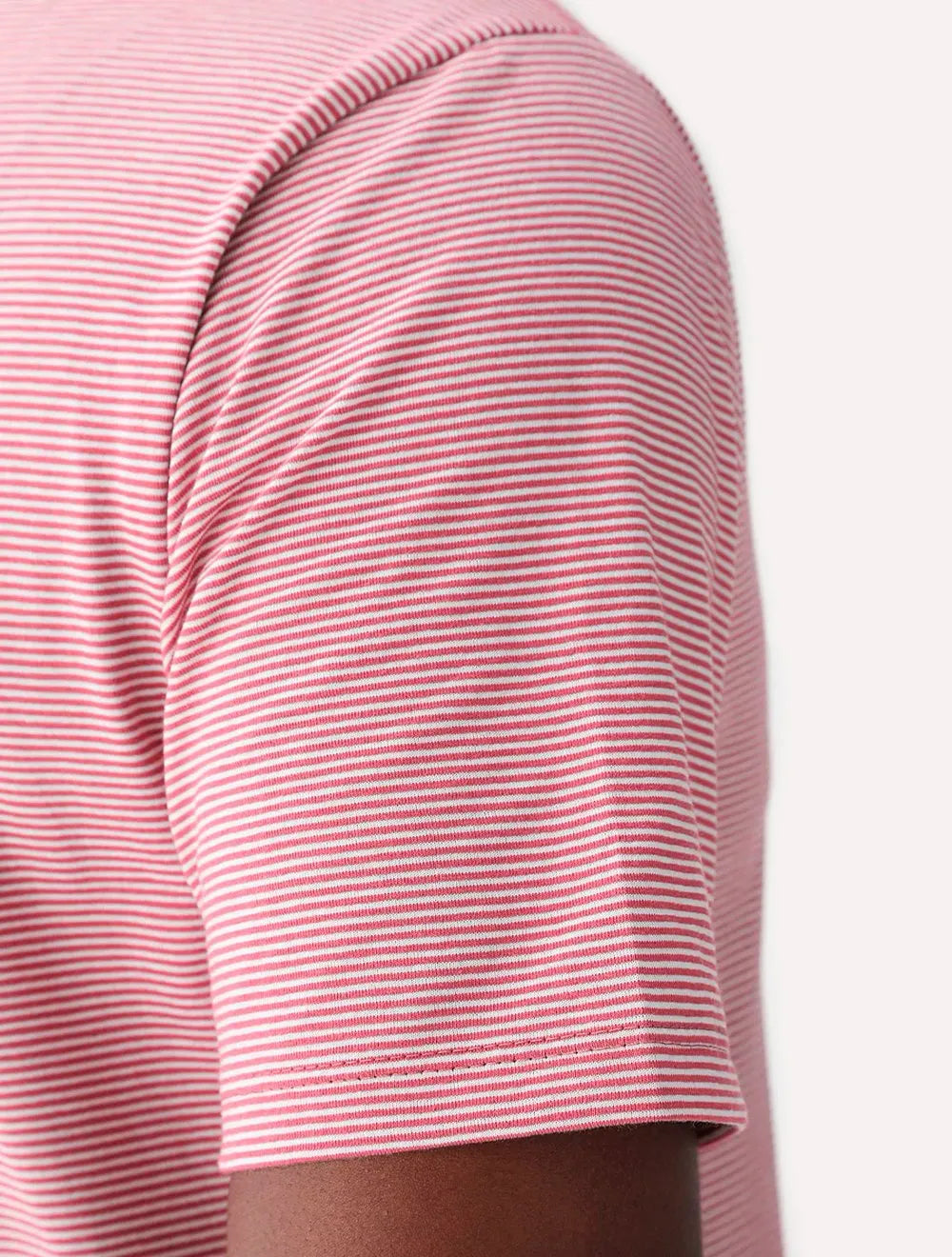 Camiseta Dudalina Masculina Mini Stripes Rosa Escuro