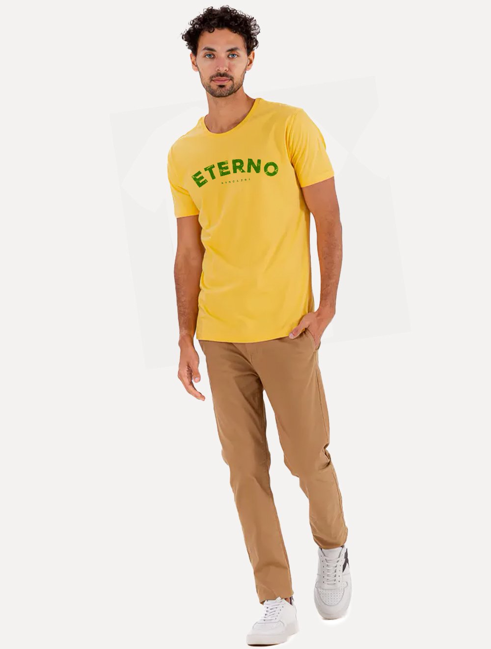 Camiseta King & Joe Masculina Slim Eterno 10 Amarela