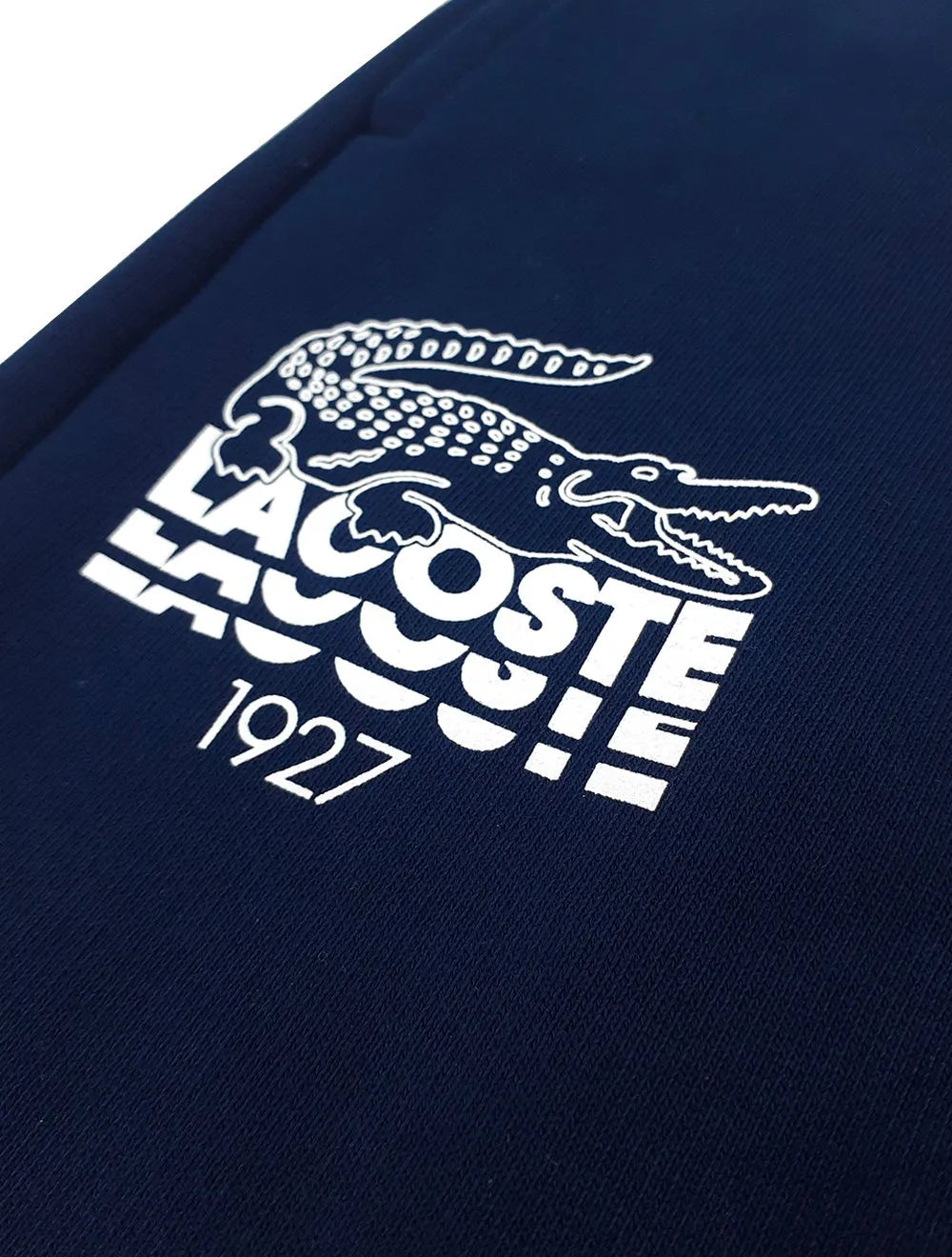 Calça Lacoste Moletom Masculina Croco Logo 1927 Azul Marinho