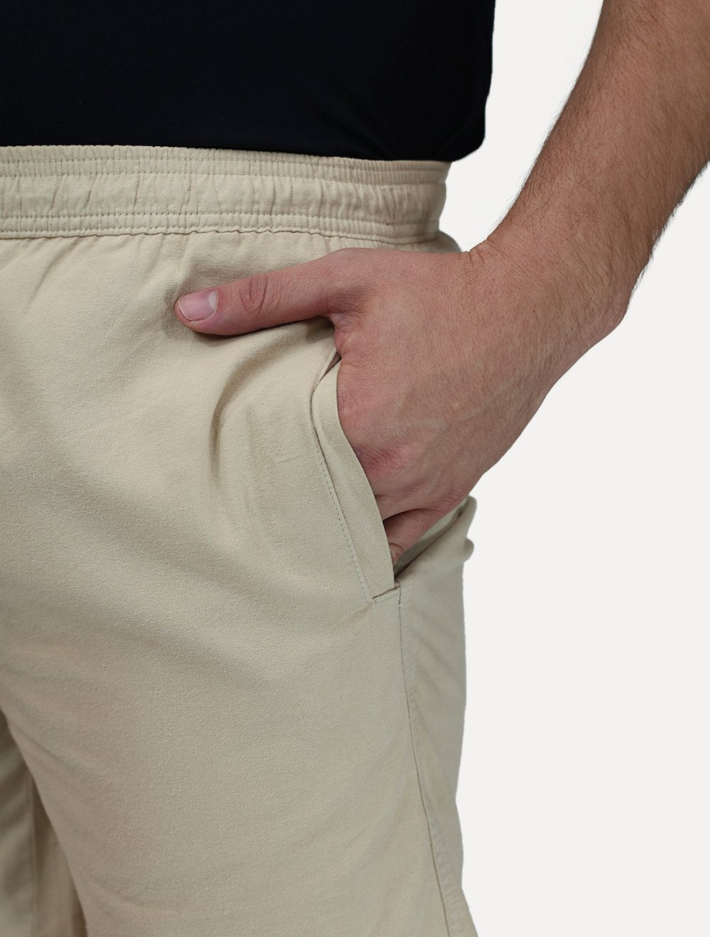 Short Aramis Masculino Elástico Color Liso Cáqui