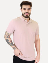 Polo Aramis Masculina Basic Piquet Mono Rosa Claro