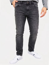Calça King & Joe Jeans Masculina Slim Flex Black Cinza