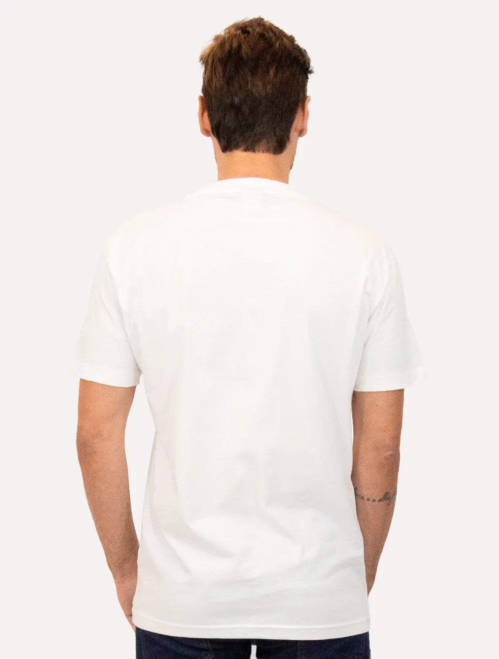 Camiseta Tommy Jeans Masculina Regular Skate Flag Branca