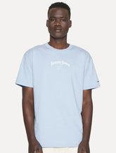 Camiseta Tommy Jeans Masculina Regular Grunge Arch Azul Claro