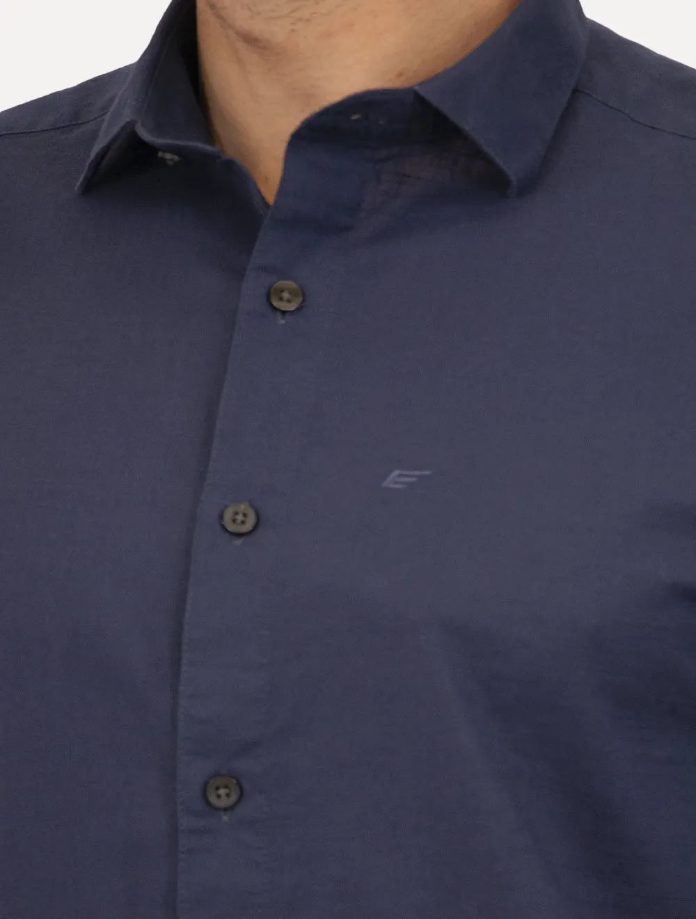 Camisa Ellus Masculina Regular Manga Curta Linen Like Surf New Italian Marinho