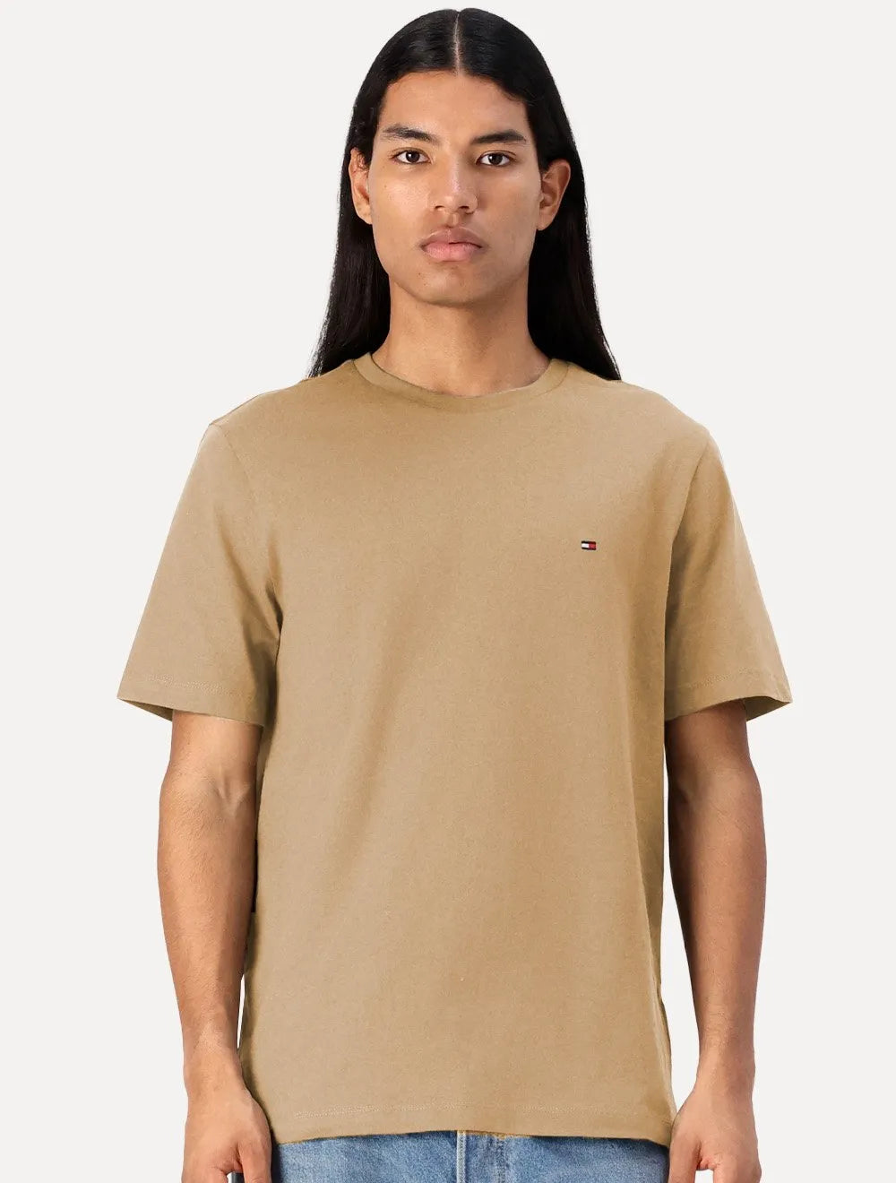 Camiseta Tommy Hilfiger Masculina Essential Cotton Cáqui