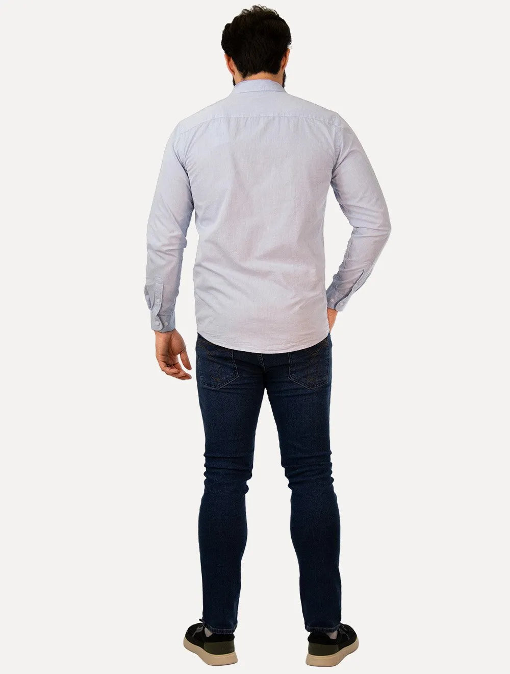 Camisa Reserva Masculina Cotton Zayn Azul Claro Mescla