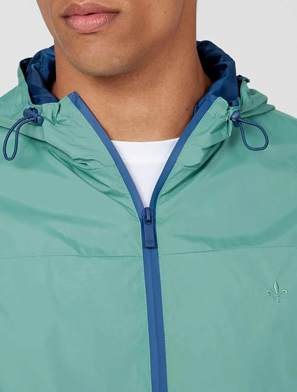 Jaqueta Dudalina Masculina Nylon Hoodie Corta Vento Color Verde Médio