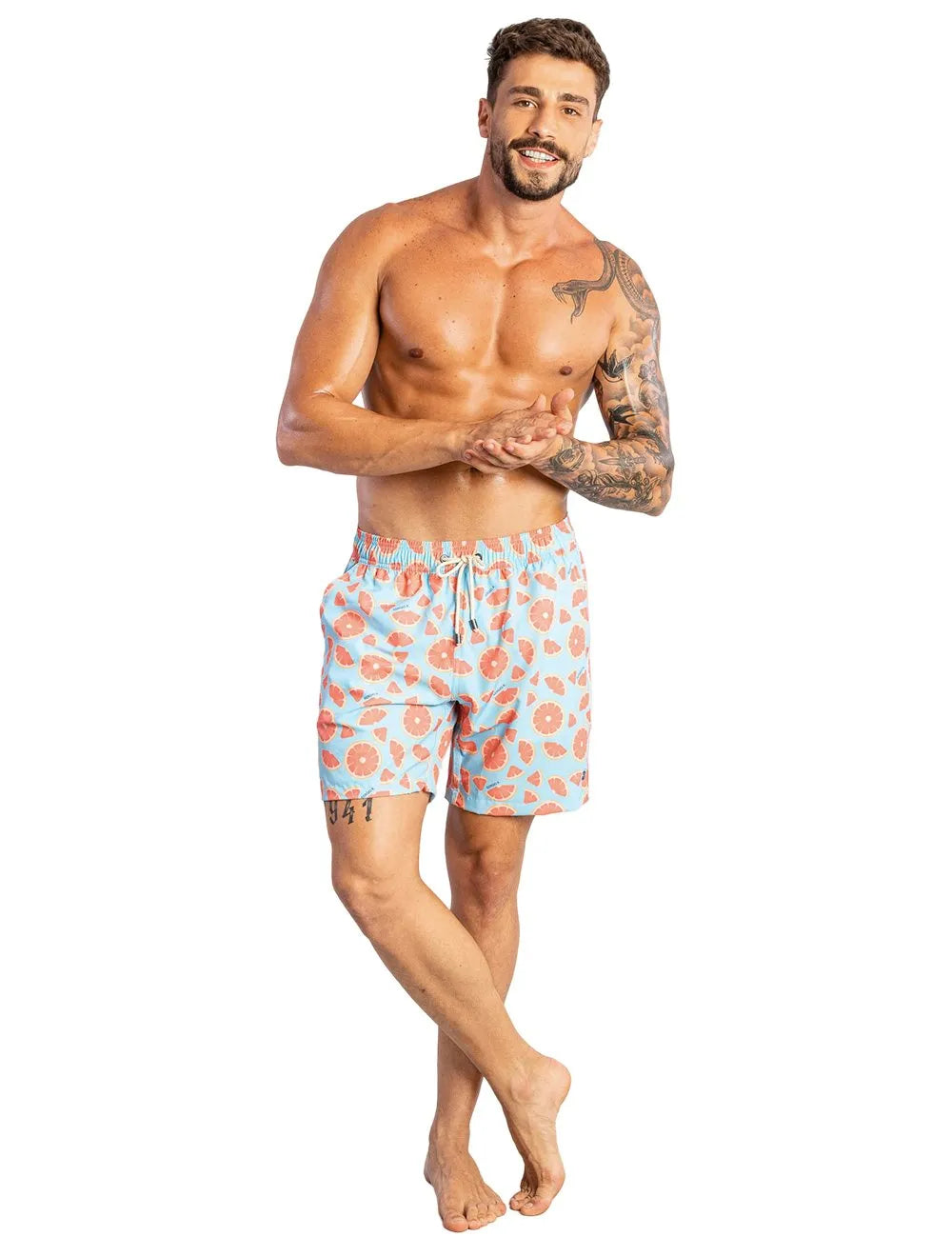 Short Sergio K Masculino D'Água Grapefruit Azul Claro