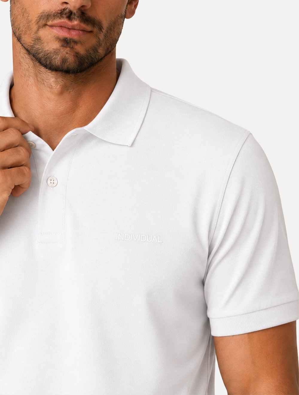 Polo Individual Masculina Comfort Pima Soft Touch Branca