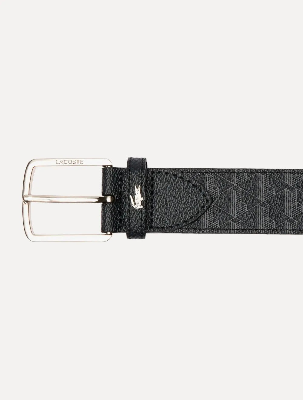 Cinto Lacoste Masculino The Blend Monogram Print Preto