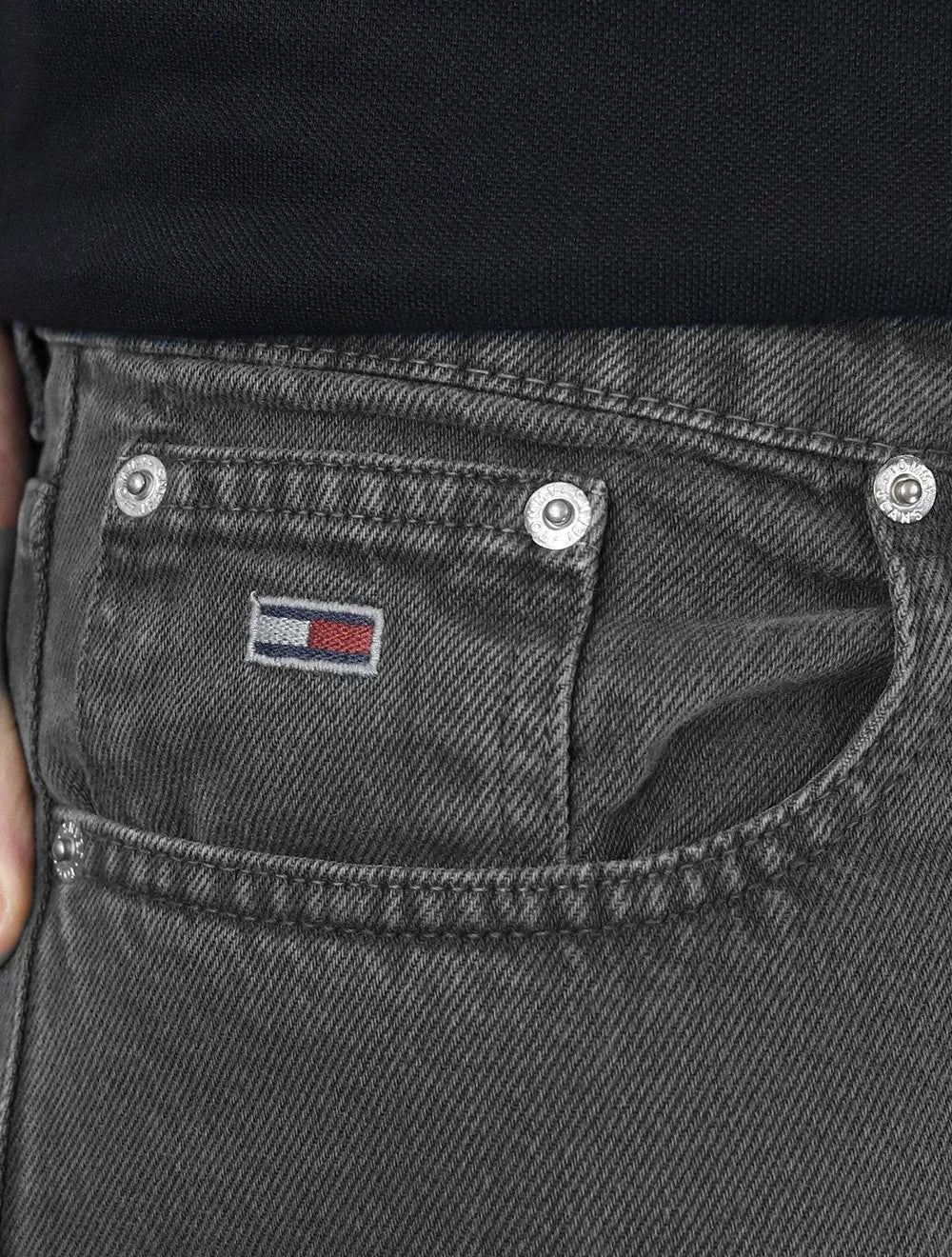Calça Tommy Jeans Masculina Regular Straight Relaxed Ryan Preta