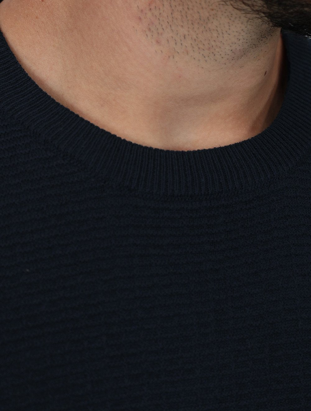 Suéter Calvin Klein Jeans Masculino Tricot Careca Ponto Links Azul Marinho