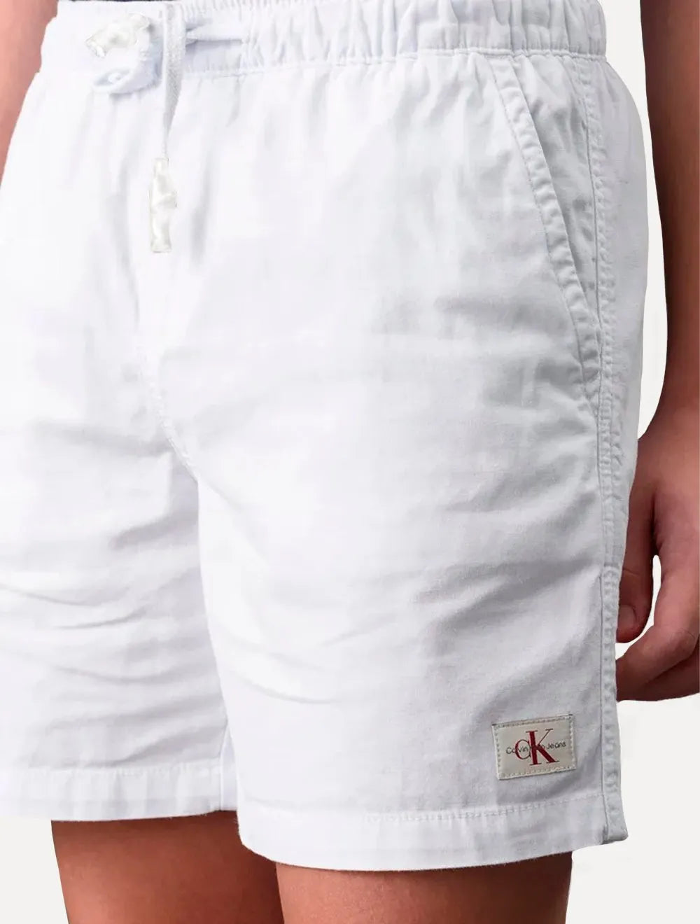 Bermuda Calvin Klein Infantil Color Curta Paper Branca
