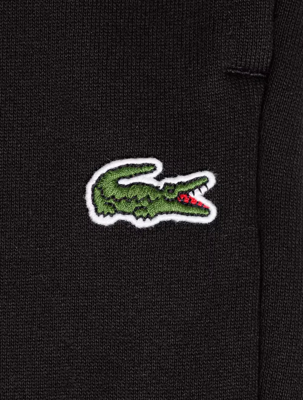 Calça Lacoste Masculina Moletom Sport Cotton Fleece Croco Preta