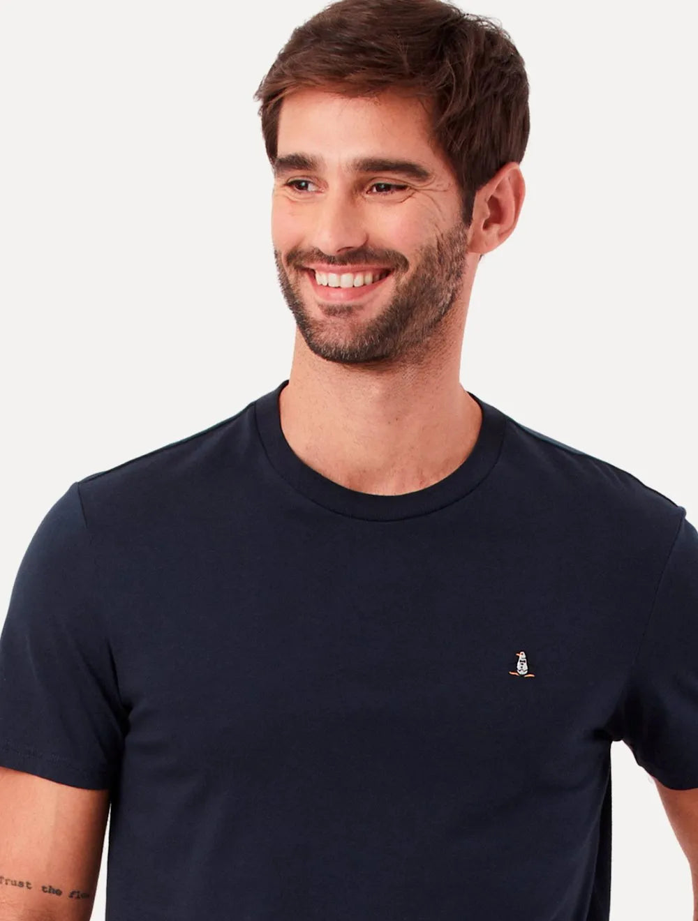 Camiseta Original Penguin Masculina Regular Lisa Color Azul Marinho