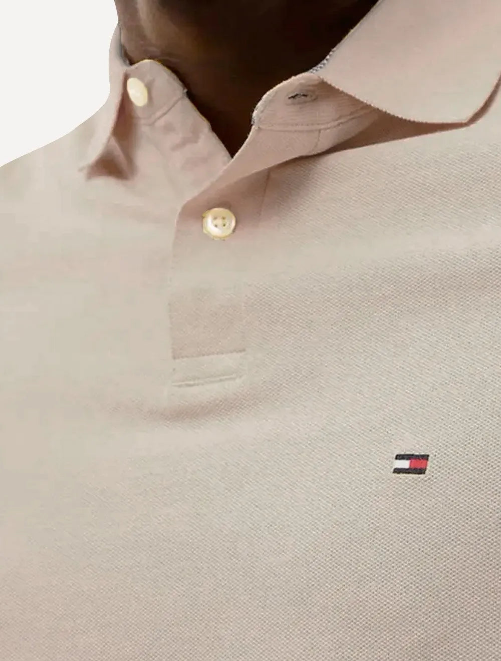 Polo Tommy Hilfiger Masculina Regular Piquet 1985 Areia