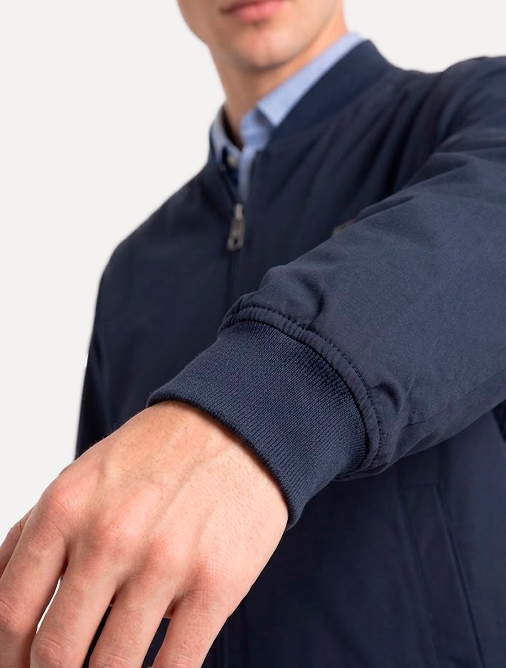 Jaqueta Ellus Masculina Tech Bomber Pin Point Azul Marinho