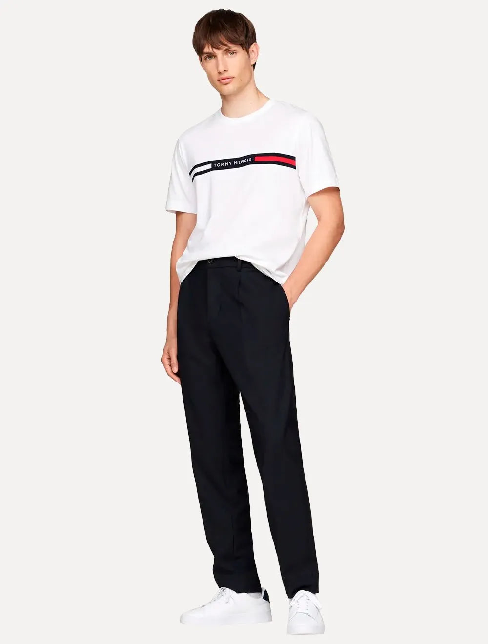 Camiseta Tommy Hilfiger Masculina Chest Insert Logo Branca