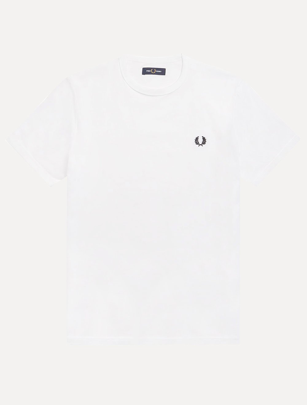 Camiseta Fred Perry Masculina Regular Ringer Logo Branca