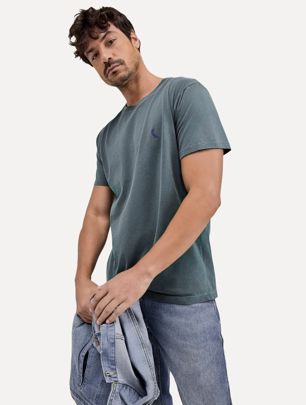 Camiseta Reserva Masculina Basic Blue Woodpecker Stoned Azul Escuro