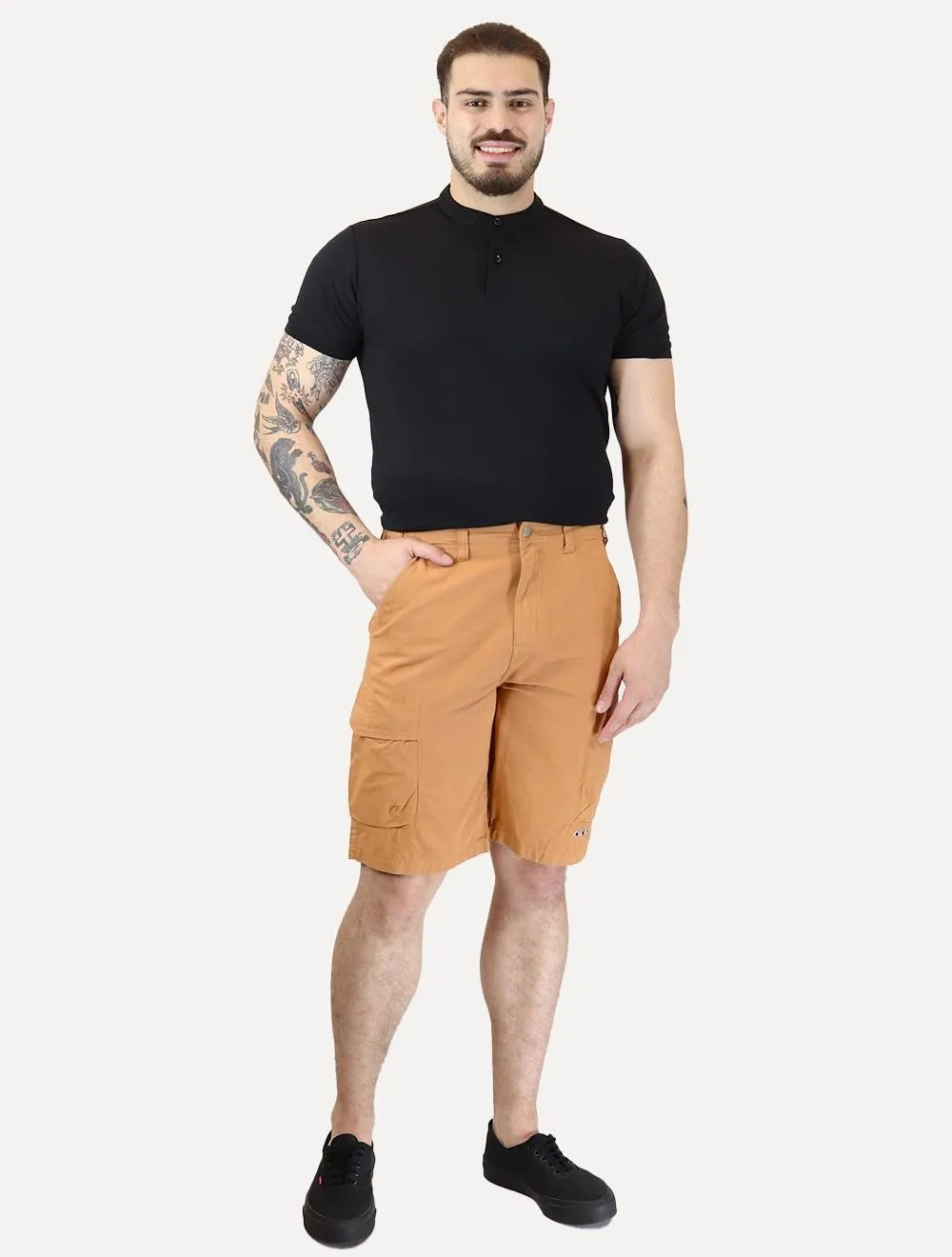 Bermuda Osklen Masculina Cargo Casual Nova Crystal Cáqui