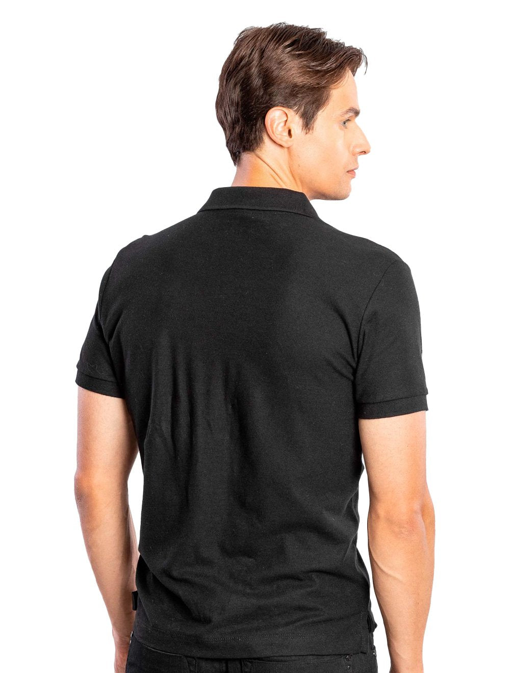 Polo Sergio K Masculina Piquet Mag Logo Preta