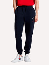 Calça Tommy Hilfiger Moletom Monotype Roundall Azul Marinho