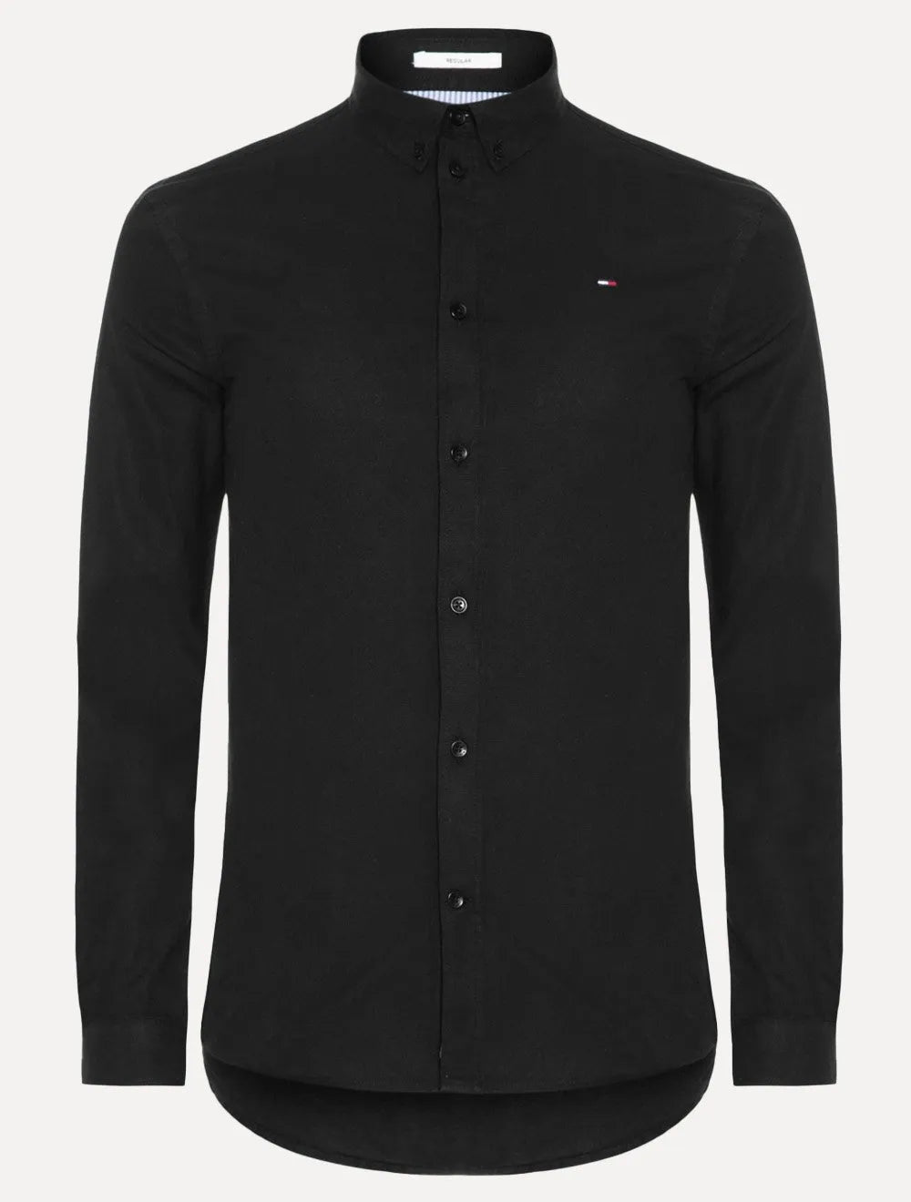 Camisa Tommy Hilfiger Masculina Oxford Regular Preta