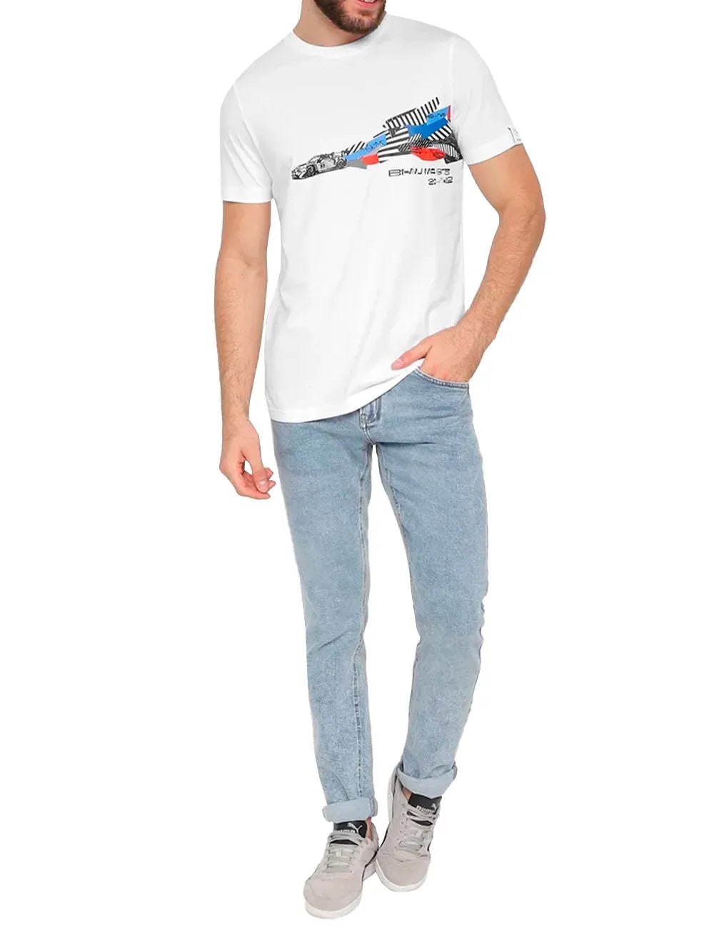 Camiseta Puma Masculina BMW MMS Car Graphic Branca