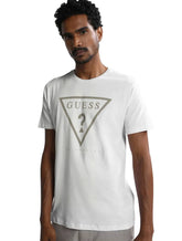 Camiseta Guess Masculina Classic Hollow Grey Los Angeles Branca