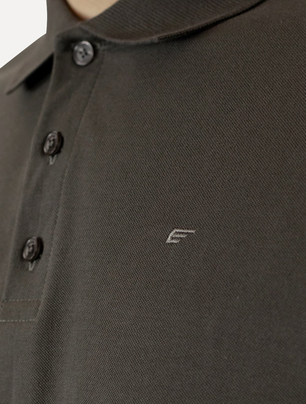 Polo Ellus Masculina Piquet Classic Easa Cinza Médio