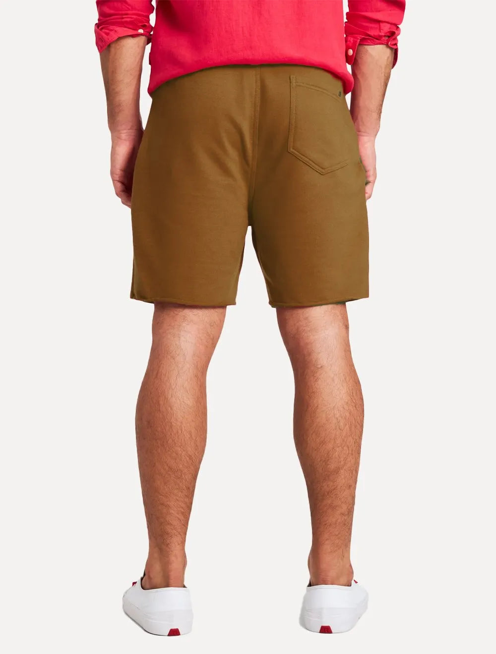 Bermuda Reserva Masculina Moletom Basica New Cáqui Escuro