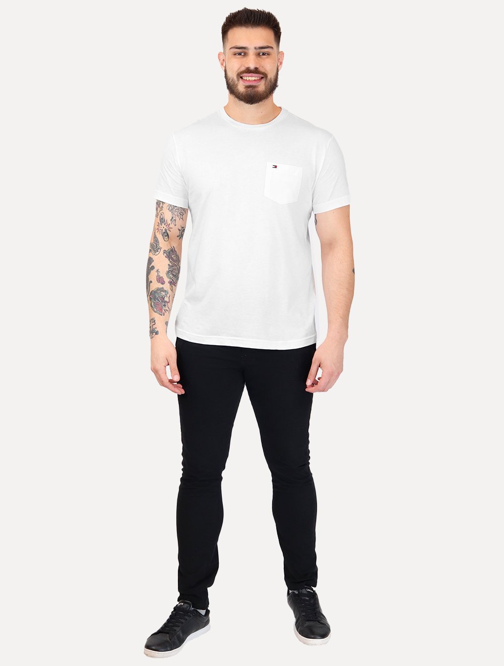 Camiseta Tommy Jeans Masculina Regular Pocket Branca